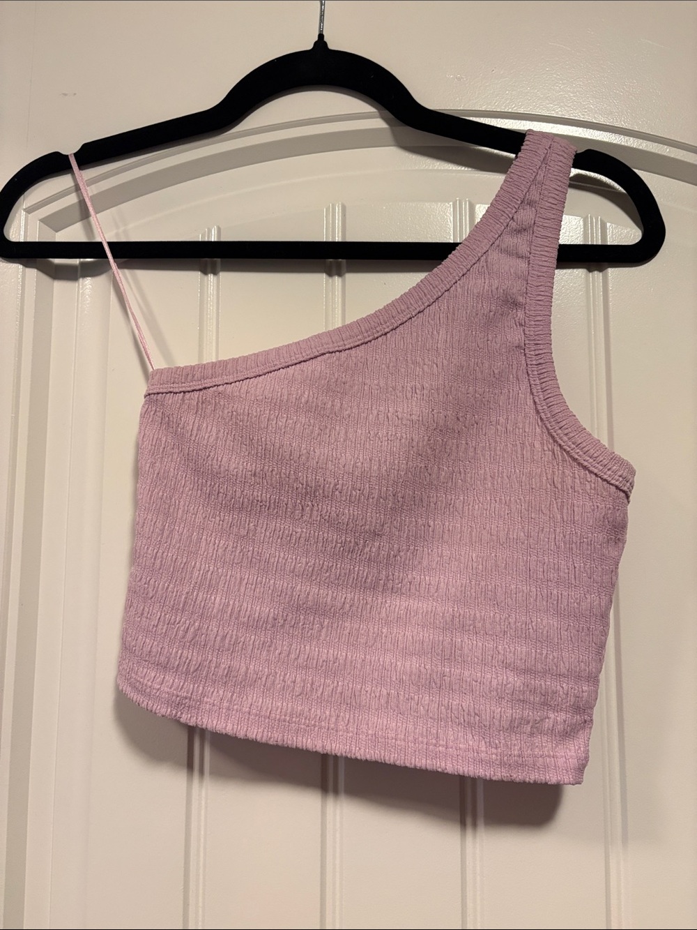 American Eagle Outfitters One-Shoulder Lavender Crop Top
